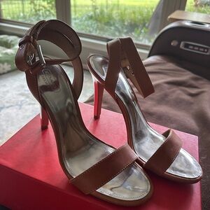 Coach Brown Heeled Shoes Leighann vachetta